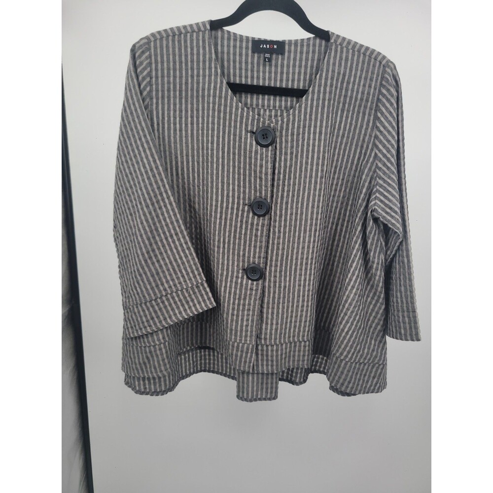 Jason Lagenlook Top Sz L Artsy Relaxed Fit Office Work Teacher Casual Event